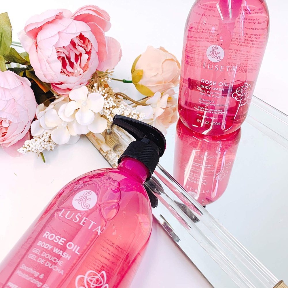 Luseta Rose Oil Body Wash, 33.8 fl oz set - Picture 2 of 4